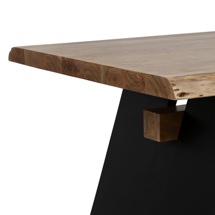 Mesa Comedor Madera-Metal Salón 220 X 100 X 77 Cm