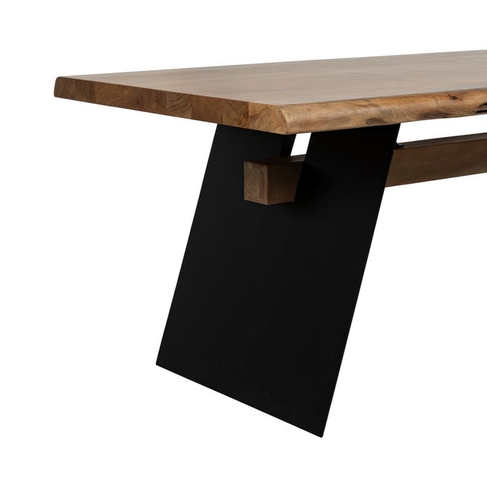 Mesa Comedor Madera-Metal Salón 300 X 100 X 77 Cm