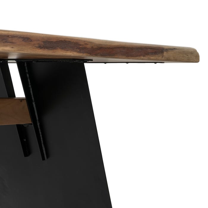 Mesa Comedor Madera-Metal Salón 300 X 100 X 77 Cm