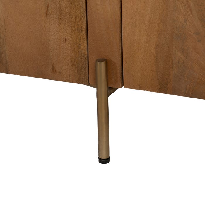 White-Natural Marble/Wood TV Cabinet 200 x 35 x 46 cm