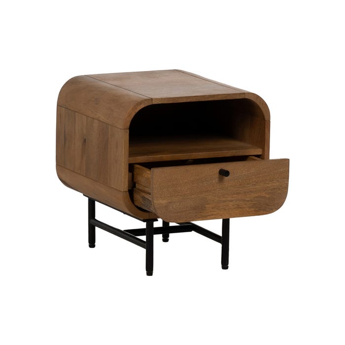 Mesita Natural Madera De Mango Salón 40 X 40 X 45 Cm