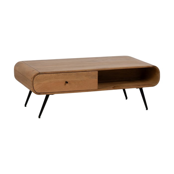 Natural Mango Wood Coffee Table 120 X 60 X 40 Cm