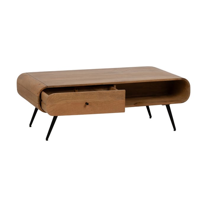 Natural Mango Wood Coffee Table 120 X 60 X 40 Cm