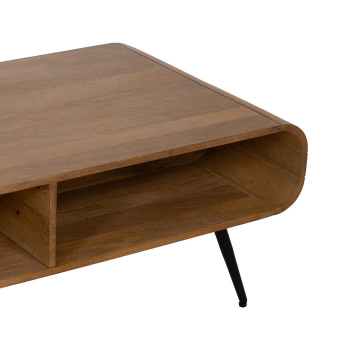 Natural Mango Wood Coffee Table 120 X 60 X 40 Cm