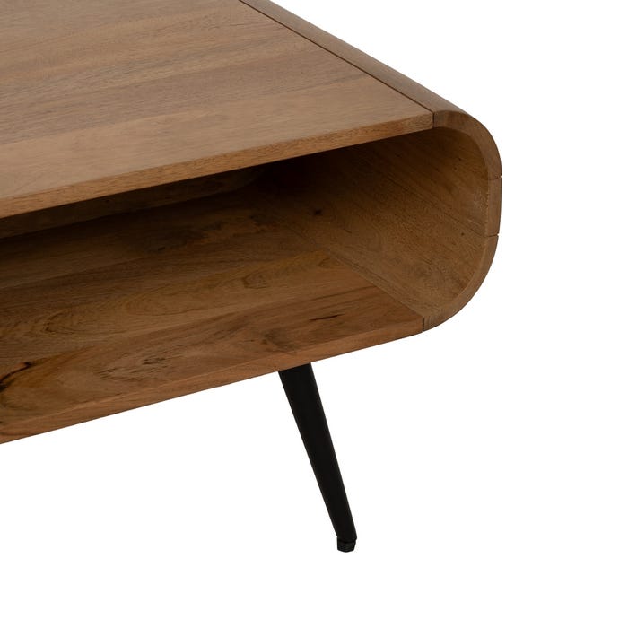 Natural Mango Wood Coffee Table 120 X 60 X 40 Cm