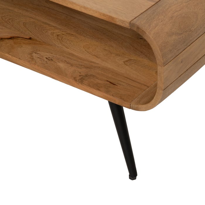 Natural Mango Wood Coffee Table 120 X 60 X 40 Cm