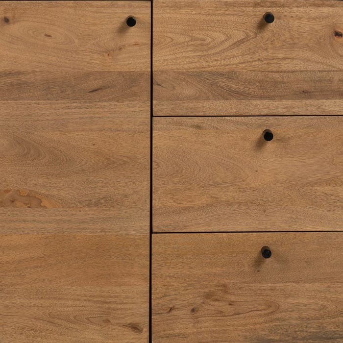 Mueble Auxiliar Natural Madera De Mango 80 X 40 X 80 Cm