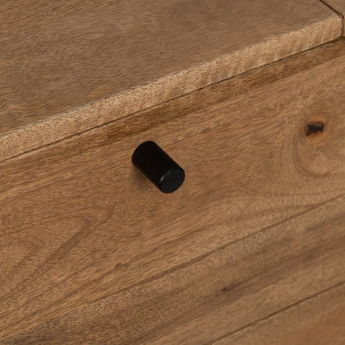 Mueble Auxiliar Natural Madera De Mango 80 X 40 X 80 Cm