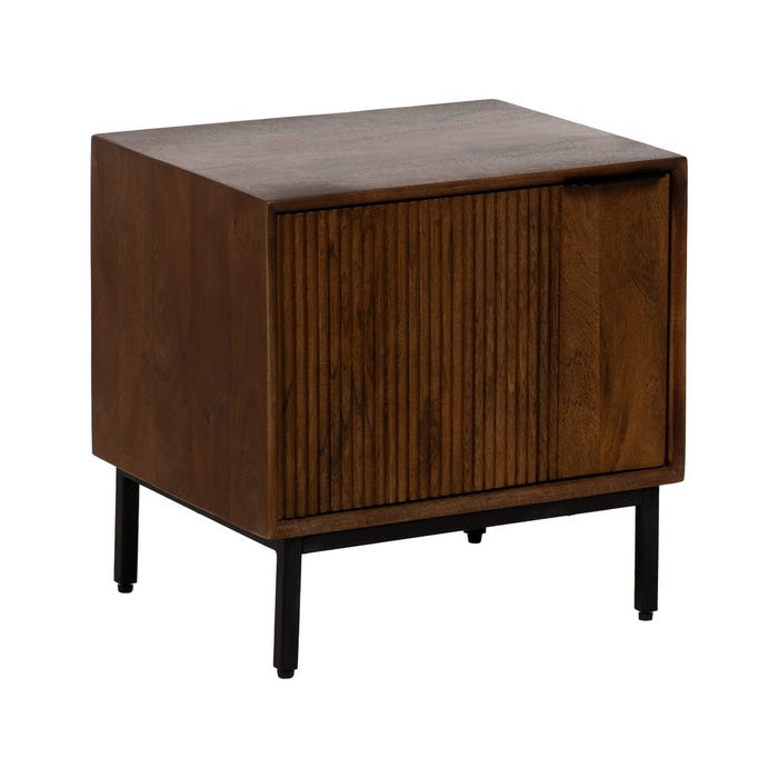 Mesita Madera De Mango Dormitorio 50 X 40 X 50 Cm