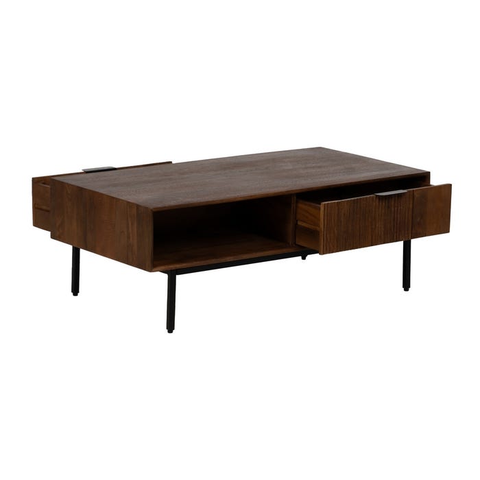 Mango Wood Coffee Table Living Room 110 X 60 X 40 Cm