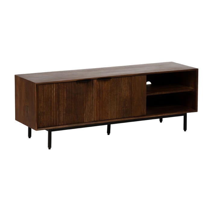 Mueble Tv Madera De Mango Salón 140 X 40 X 50 Cm
