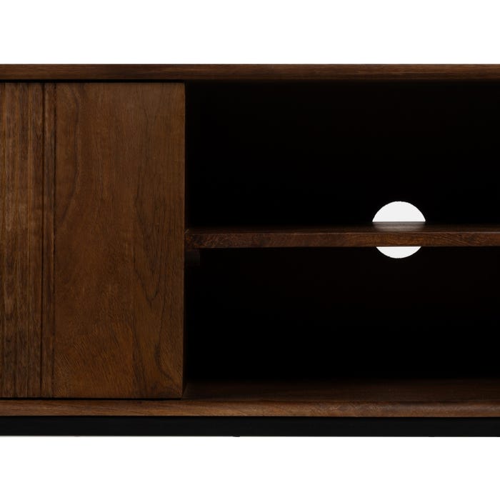 Mueble Tv Madera De Mango Salón 140 X 40 X 50 Cm