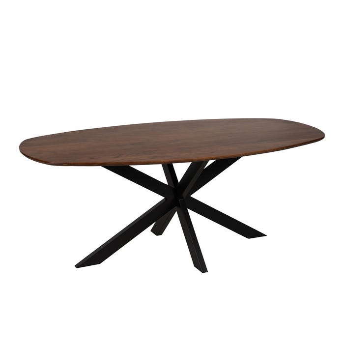 Mesa Comedor Madera De Mango Salón 200 X 100 X 76 Cm