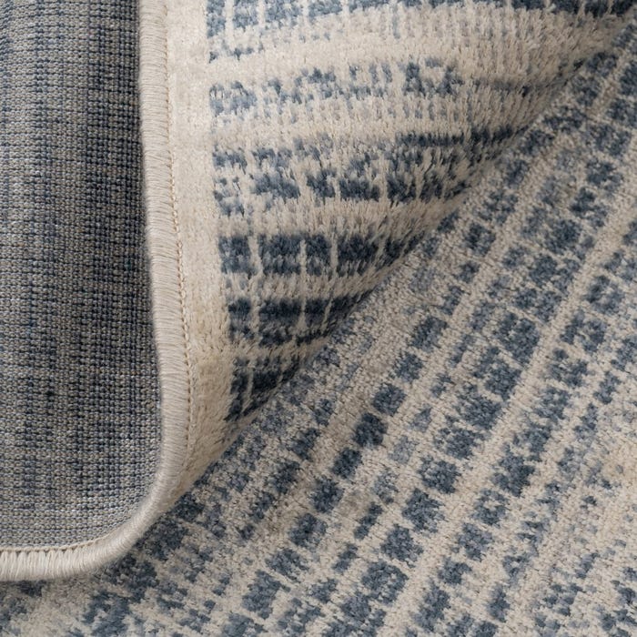 Tapete de viscose bege-azul 160 x 230 cm