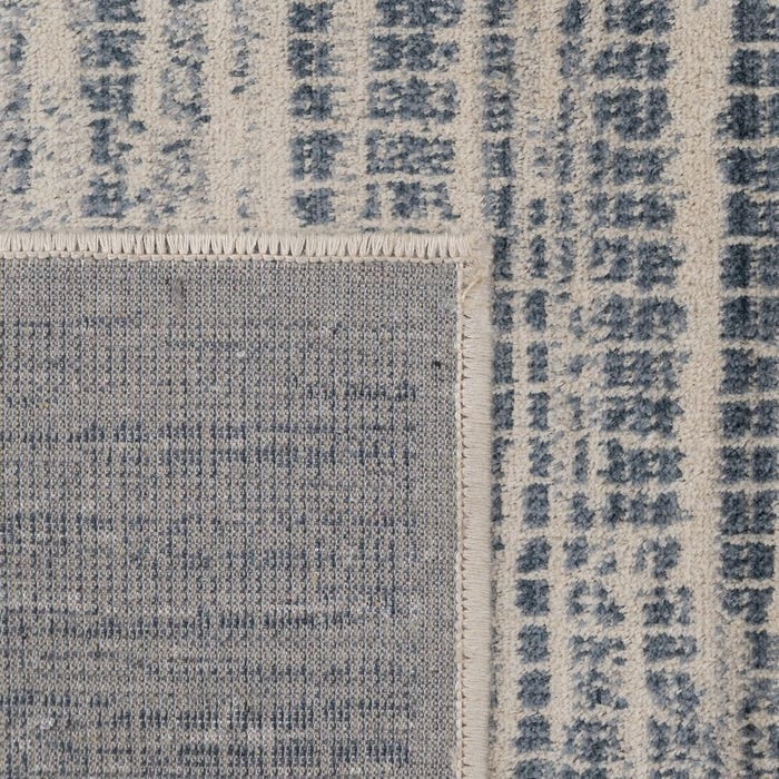 Tapete de viscose bege-azul 160 x 230 cm
