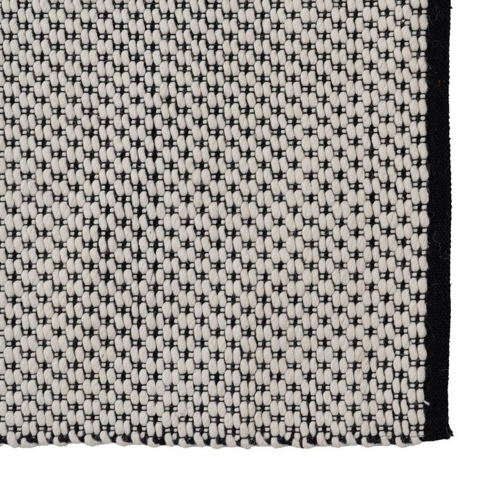 Tapete decorativo tecido preto e branco 80 x 150 cm