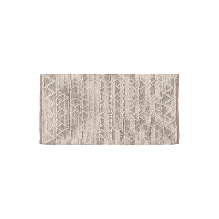 Tapete decorativo de tecido creme 80 x 150 cm