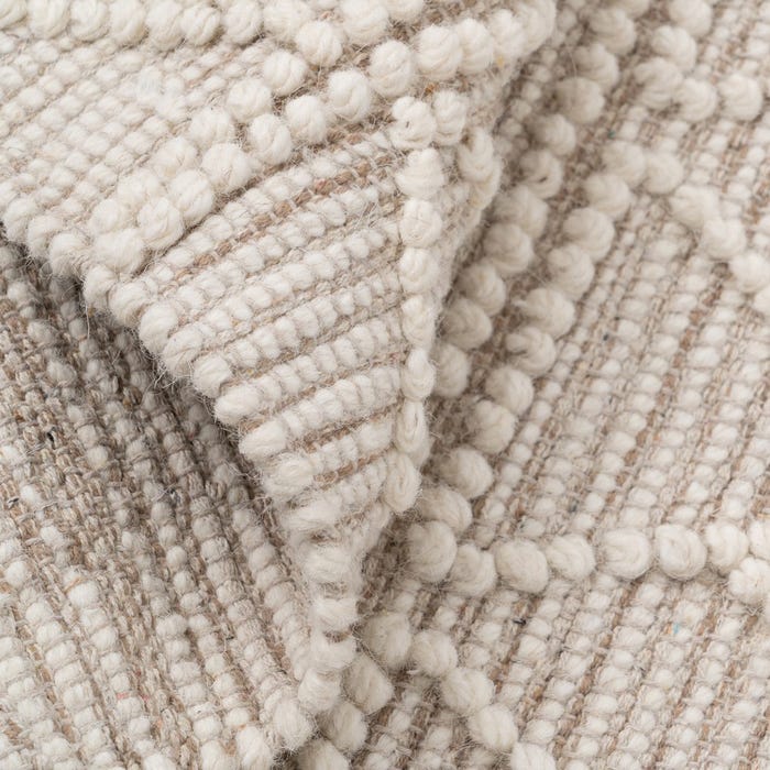 Tapete decorativo de tecido creme 160 x 230 cm