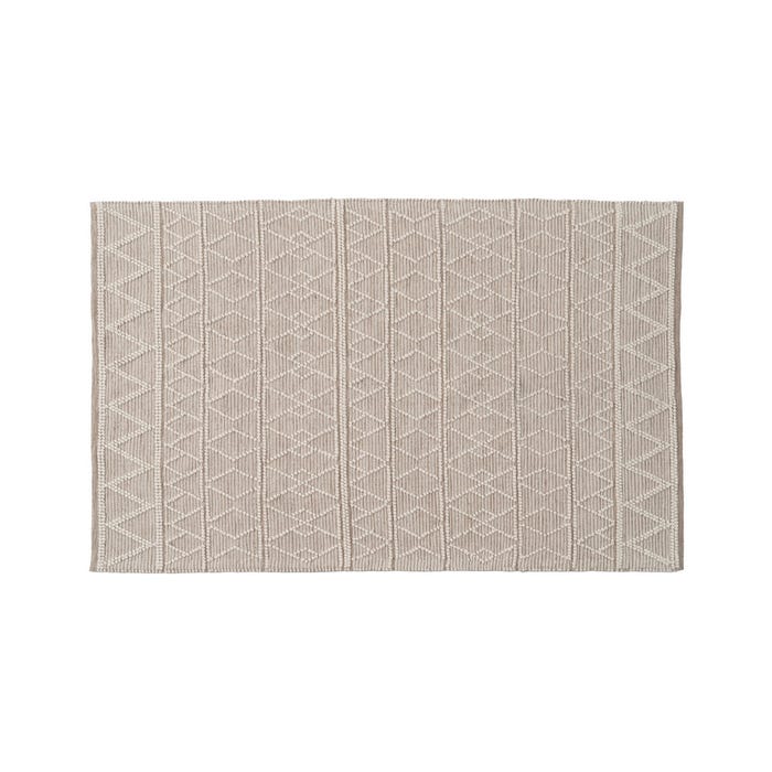 Tapete decorativo de tecido creme 160 x 230 cm