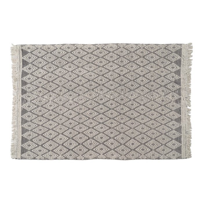 Tapete decorativo tecido preto e branco 200 x 300 cm