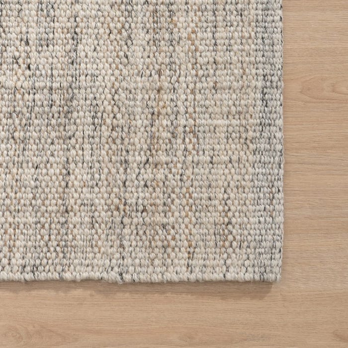Tapete decorativo cinza trançado 80 x 150 cm