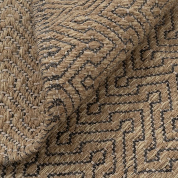 Tapete de lã natural e juta 160 x 240 cm