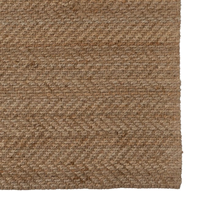 Natural Jute Herringbone Rug 160 x 240 cm