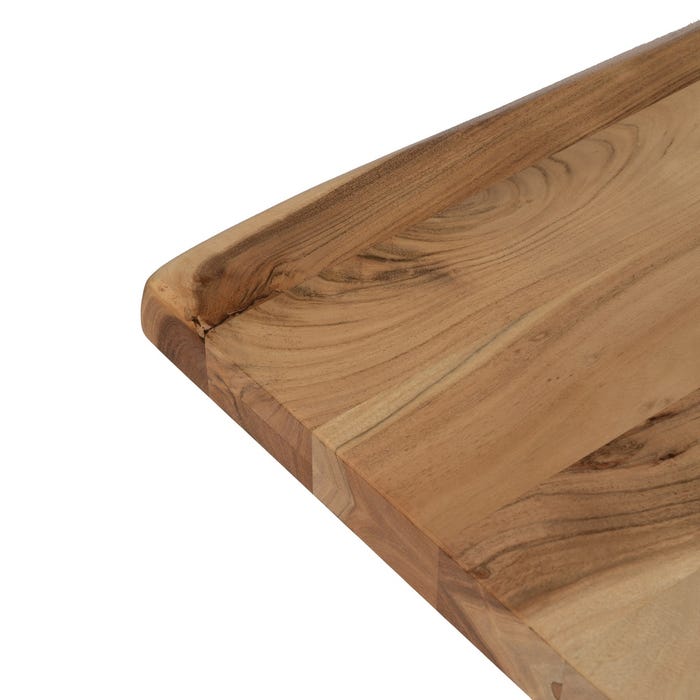 Natural Acacia Wood Dining Table 180 X 90 X 76 Cm