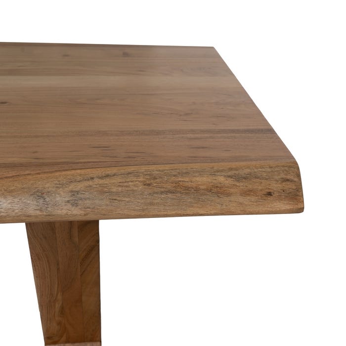 Natural Acacia Wood Dining Table 180 X 90 X 76 Cm