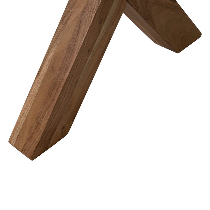 Natural Acacia Wood Dining Table 180 X 90 X 76 Cm