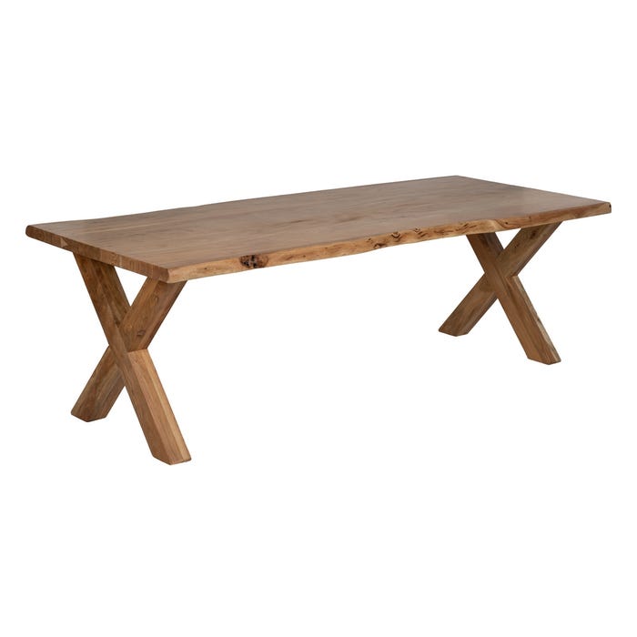 Natural Acacia Wood Dining Table 240 x 100 x 76 Cm