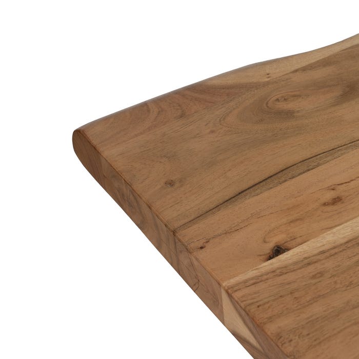 Mesa Comedor Natural Madera De Acacia 240 X 100 X 76 Cm