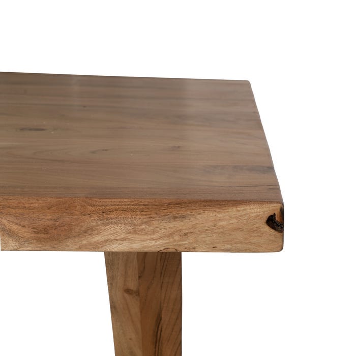 Mesa Comedor Natural Madera De Acacia 240 X 100 X 76 Cm