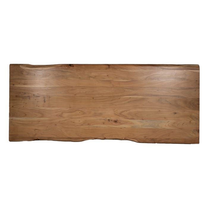 Mesa Comedor Natural Madera De Acacia 240 X 100 X 76 Cm