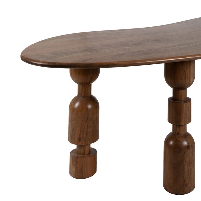 Mesa Comedor Marrón Madera De Acacia 240 X 97 X 76 Cm