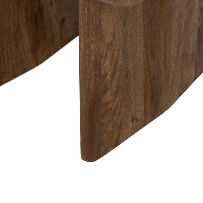 Mesa Centro Marrón Madera De Mango Salón 60 X 60 X 45 Cm