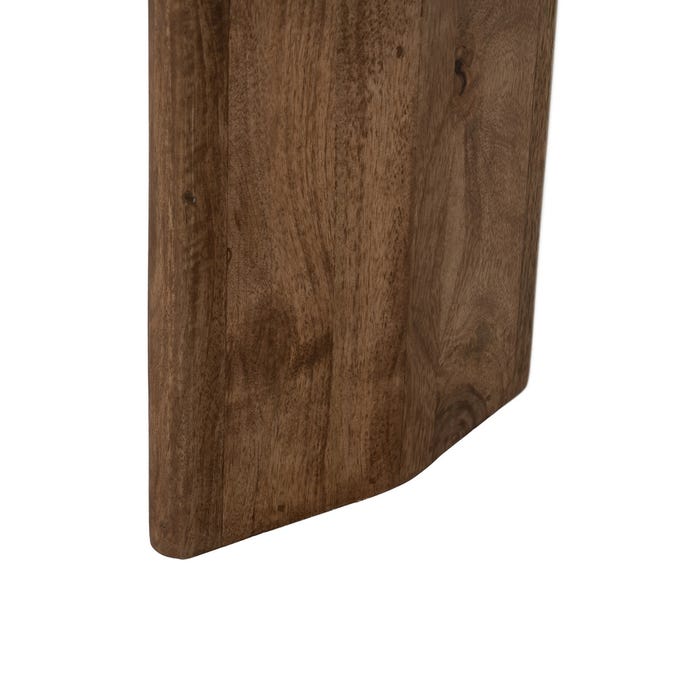 Mesa de centro de madeira de manga marrom para sala de estar 120 x 35 x 45 cm