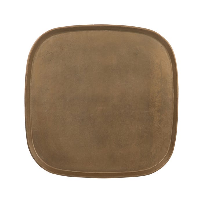 Mesa Centro Oro-Negro Metal Salón 61 X 61 X 37 Cm