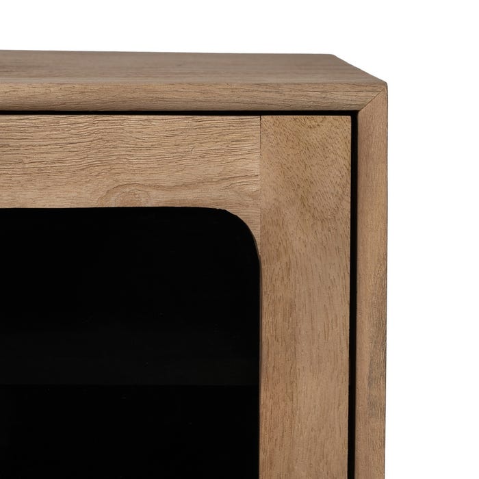 Mueble Tv Natural Madera De Mango Salón 180 X 40,50 X 48 Cm