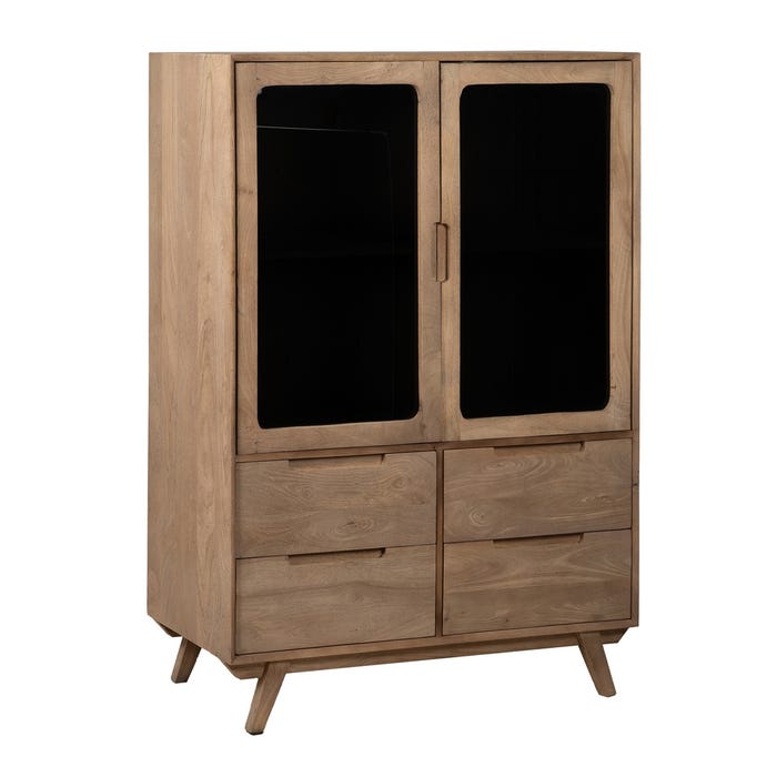 Natural Mango Wood Living Room Wardrobe 107 x 40.50 x 142 cm