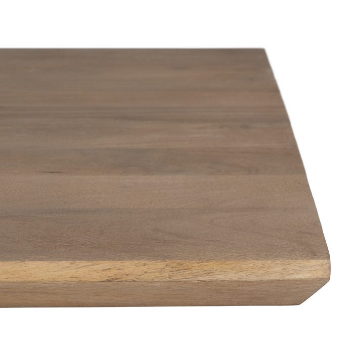 Mesa Comedor Natural Madera-Hierro Salón 190 X 90 X 77 Cm