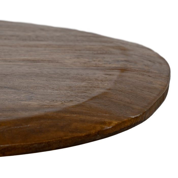 Mesa Centro Marrón Madera-Hierro Salón 80 X 72 X 33 Cm