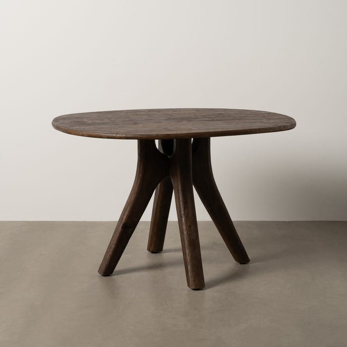 Mesa de Jantar em Madeira de Manga Marrom 120 x 106 x 76 cm