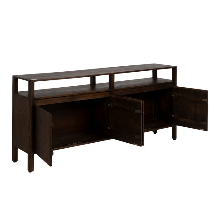 Aparador Marrón Madera De Mango Salón 190 X 40 X 86 Cm