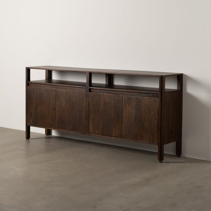 Aparador Marrón Madera De Mango Salón 190 X 40 X 86 Cm