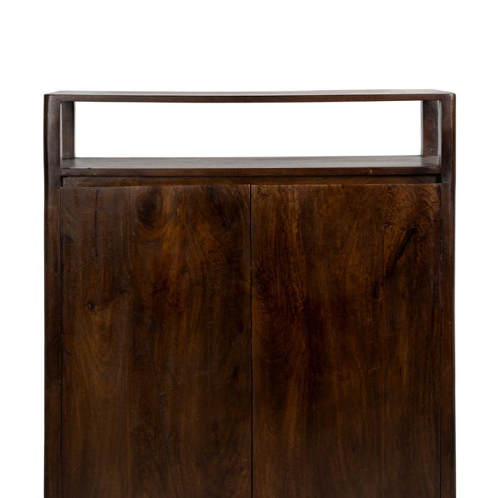 Armario Marrón Madera De Mango Salón 94 X 40 X 120 Cm