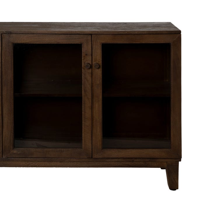 Aparador Marrón Madera De Mango Salón 180 X 35 X 87 Cm