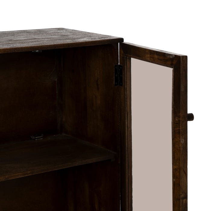 Guarda-roupa de sala de estar em madeira de manga marrom 80 x 40 x 100 cm