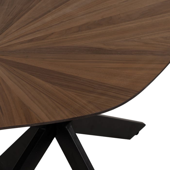 Mesa de Jantar Natural-Preto Dm-Metal 178 X 80 X 77 Cm