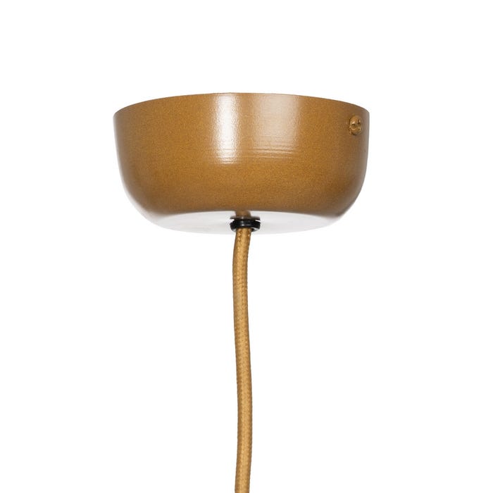 Lampara Techo Beige Fibra Natural 40 X 40 X 12 Cm
